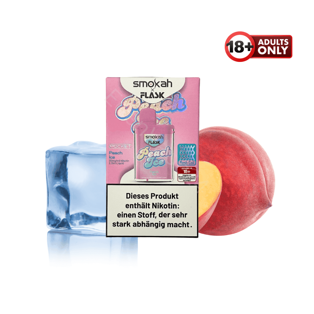 Smokah X Flask Pocket - Peach Ice - EdenVape24